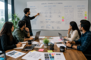 Business discovery workshop for custom website development planning
